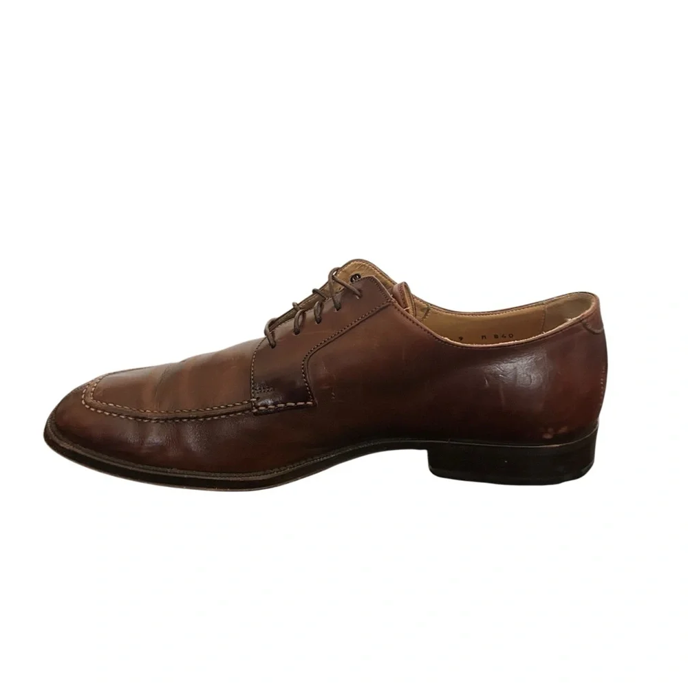Cole Haan Men’s Brown Leather Apron Toe Derby Dress Shoes C07146 Size 9M